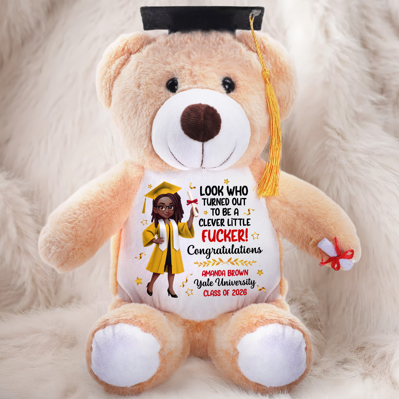 A Clever Little Fucker - Personalized Graduation Teddy Bear