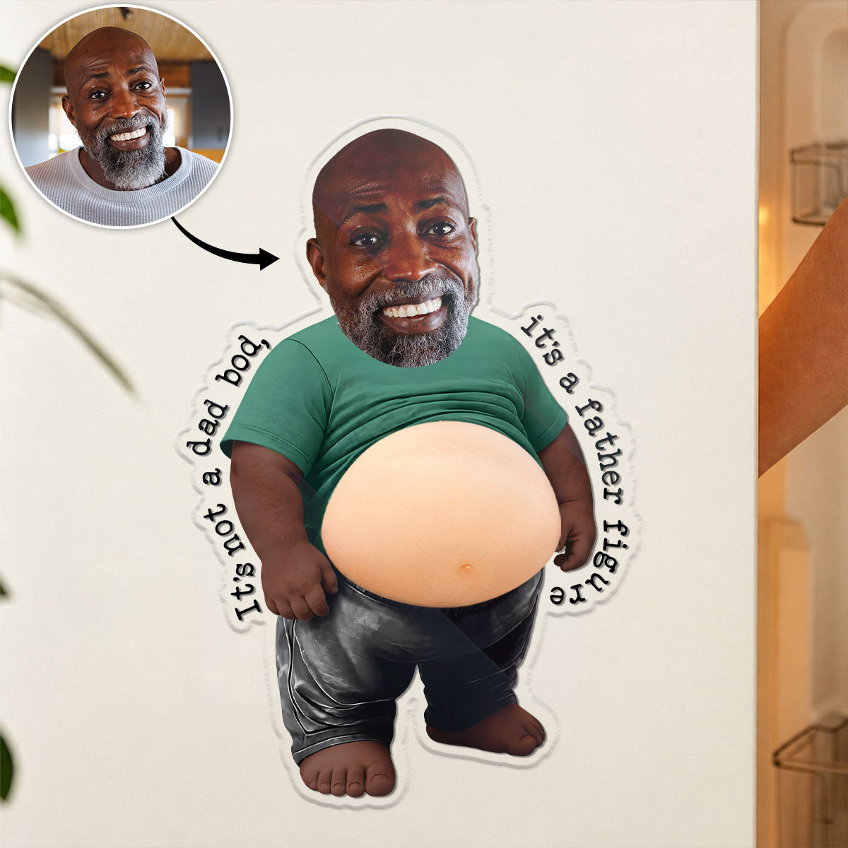 It’s Not A Dad Bod, It’s A Father Figure - Personalized Squishy Fridge Magnet