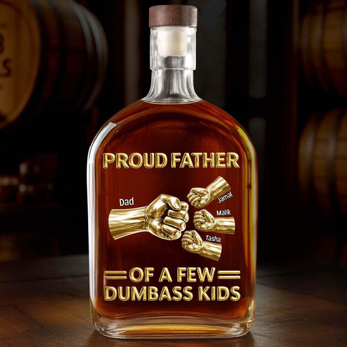 Proud Father - Personalized Whiskey Bottle