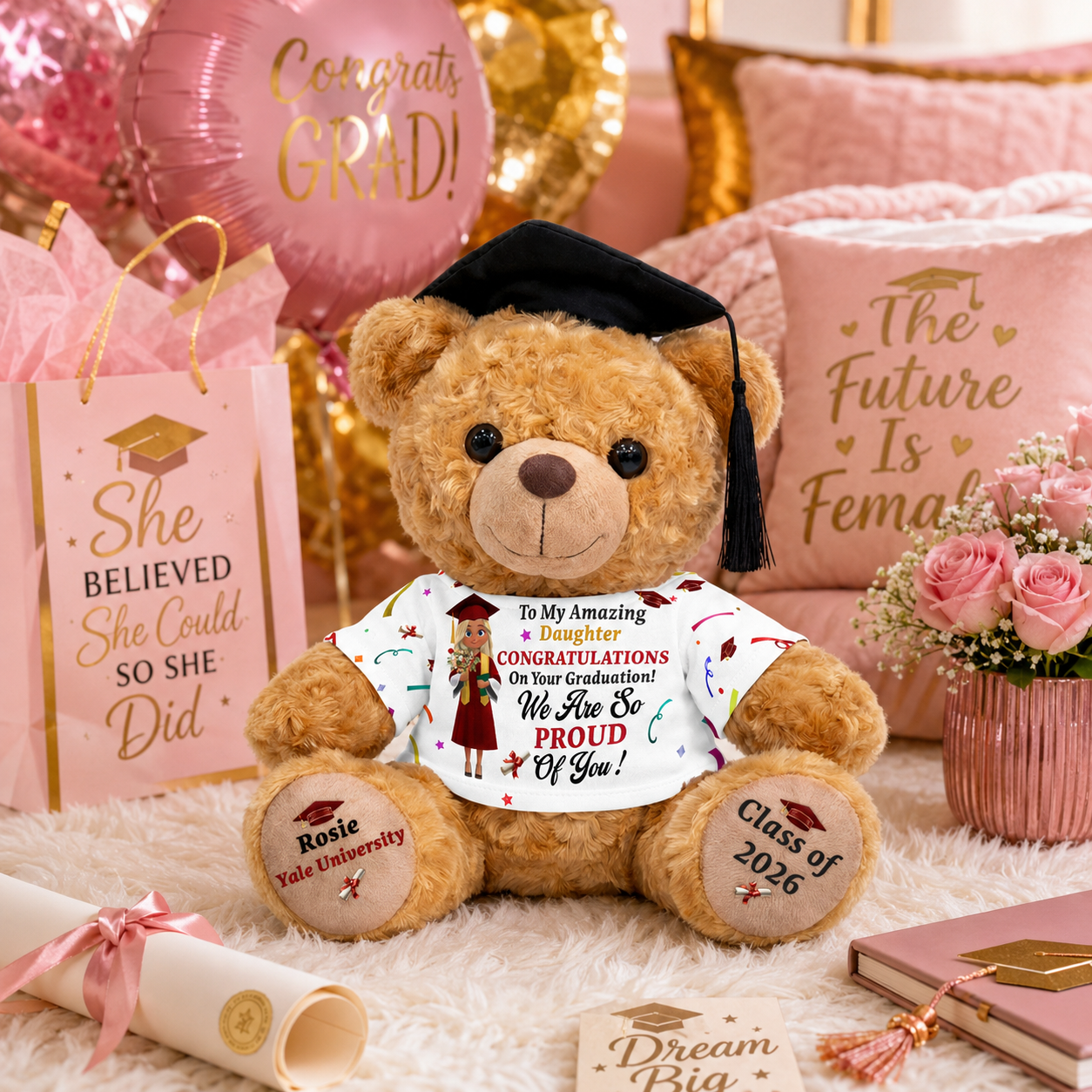 Congratulations On Your Graduation  - Personalized Graduation Bear With Card
