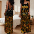 God Don't Play About Me - Personalized Backless Cami Maxi Dress