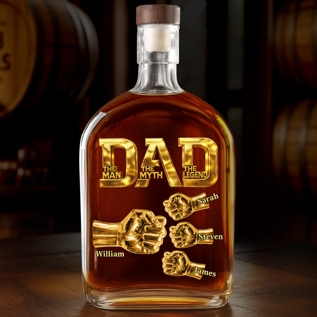 Dad The Man The Myth The Legend - Personalized Whiskey Bottle