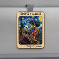 Custom Photo Starry Night Oil Painting Forever And Always - Personalized Car Visor Clip
