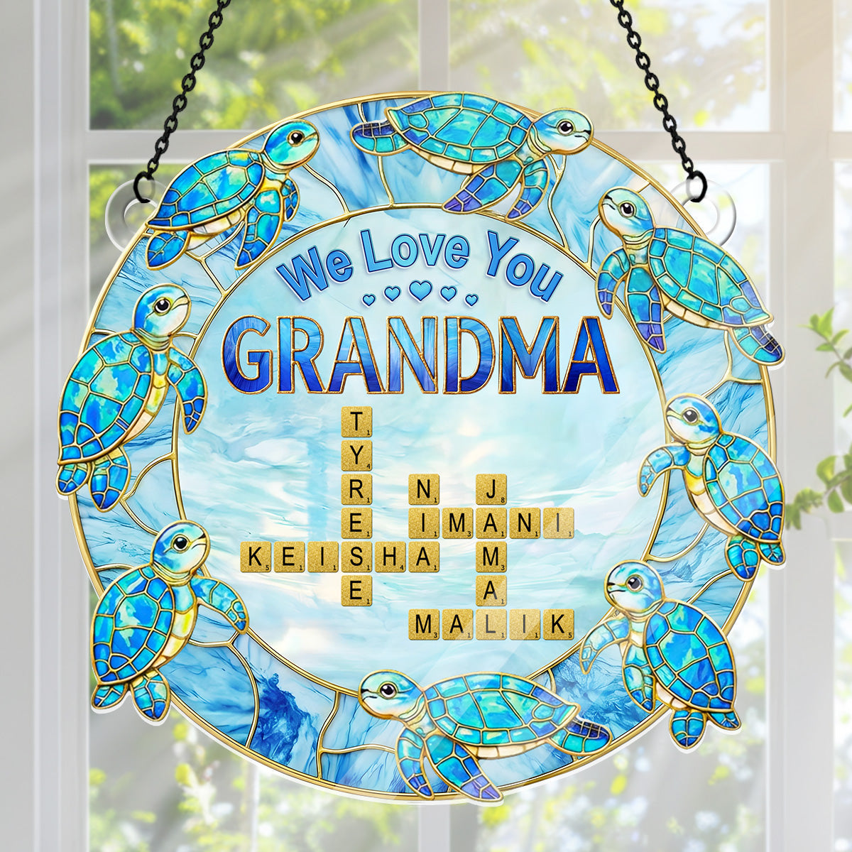 We Love You  - Personalized Acrylic Suncatcher