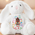 I Am Kind I Am Smart - Personalized Stuffed Bunny