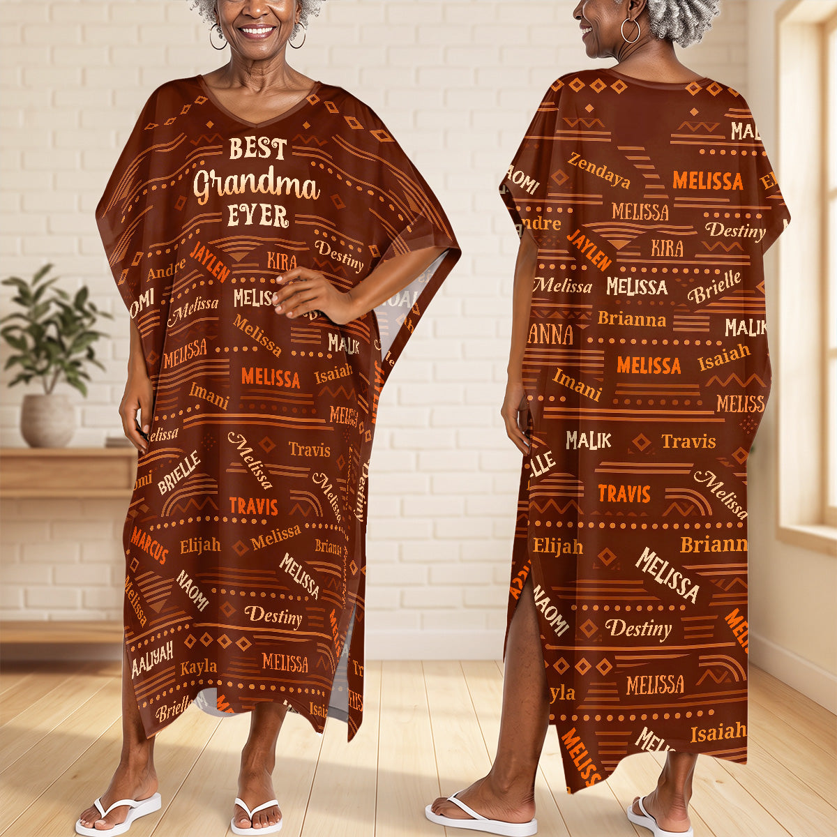Best Grandma Ever - Personalized Kaftan Dress