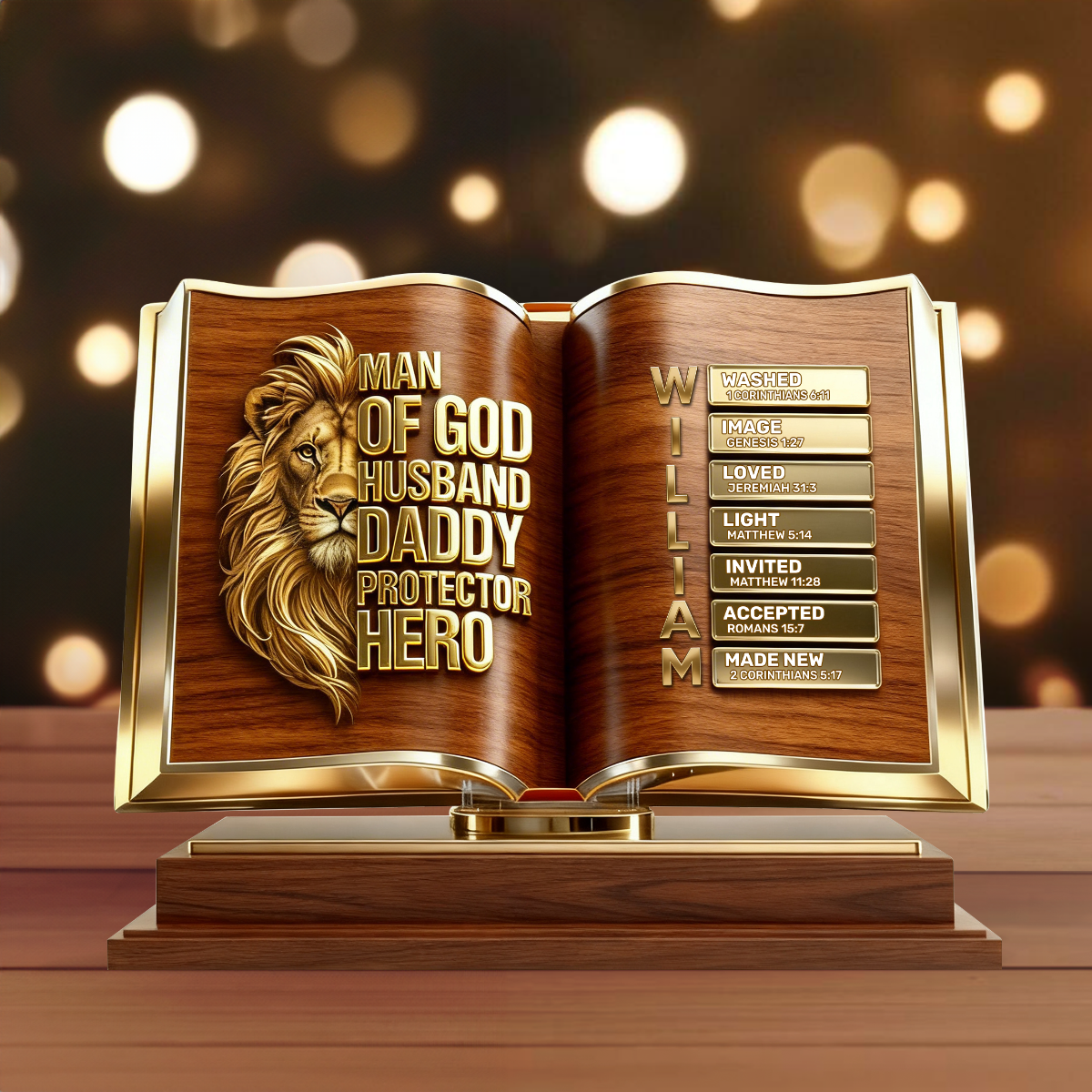 Man Of God Husband Daddy - Personalized Custom Shaped Acrylic Plaque