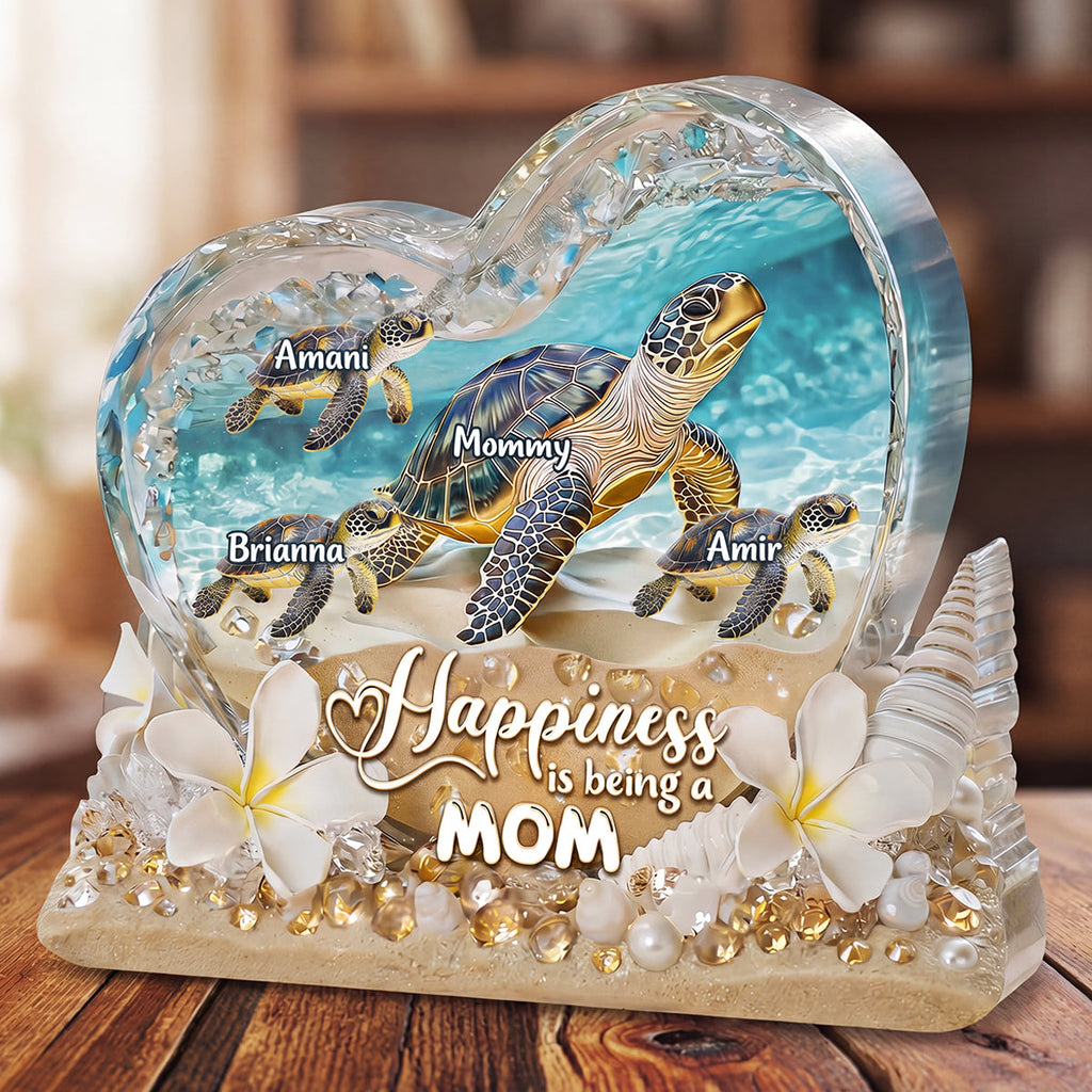 Happiness Is Being A Mom - Personalized Custom Shaped Acrylic Plaque