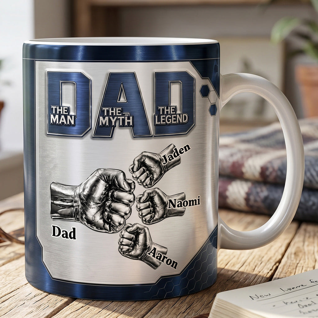 Dad The Man The Myth The Legend - Personalized Ceramic Coffee Mug