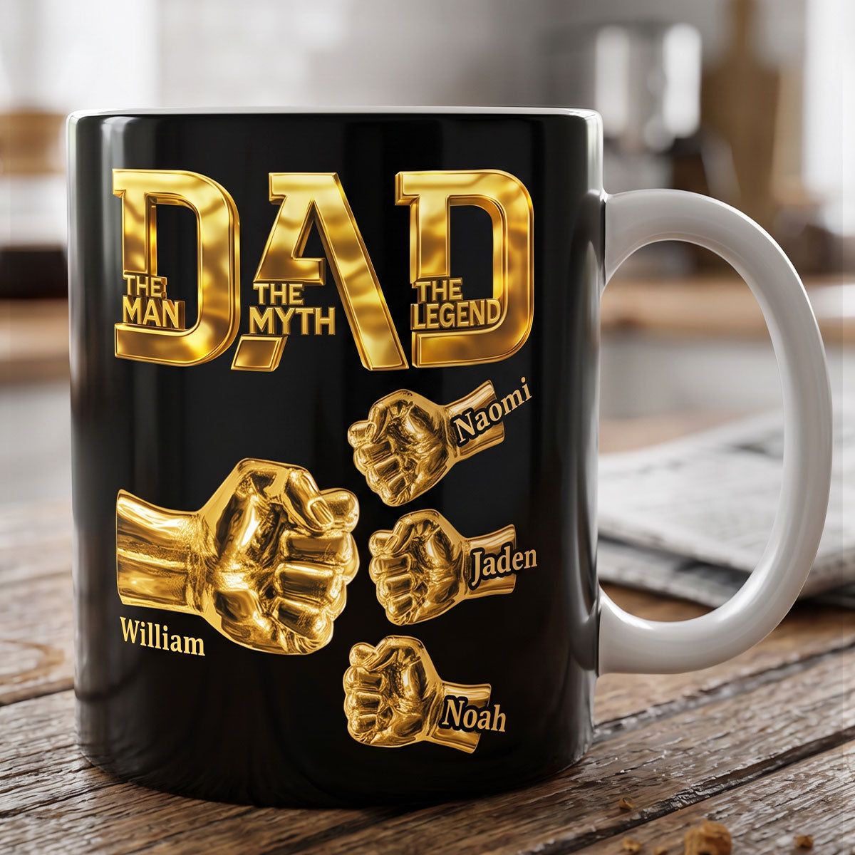 Dad The Man The Myth The Legend - Personalized Ceramic Coffee Mug