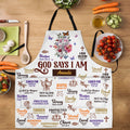 God Says I Am - Personalized Apron With Pocket