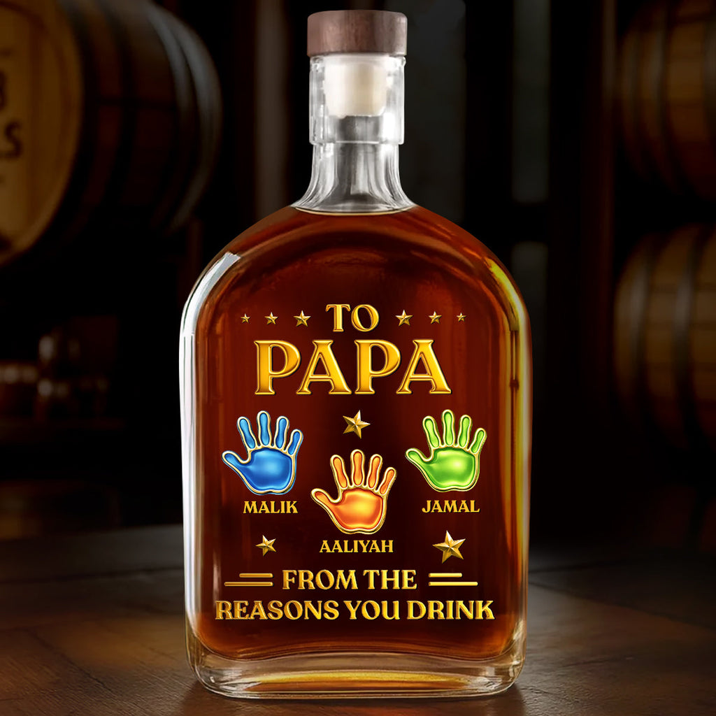 To My First And Forever Hero  - Personalized Whiskey Bottle