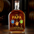 To My First And Forever Hero  - Personalized Whiskey Bottle