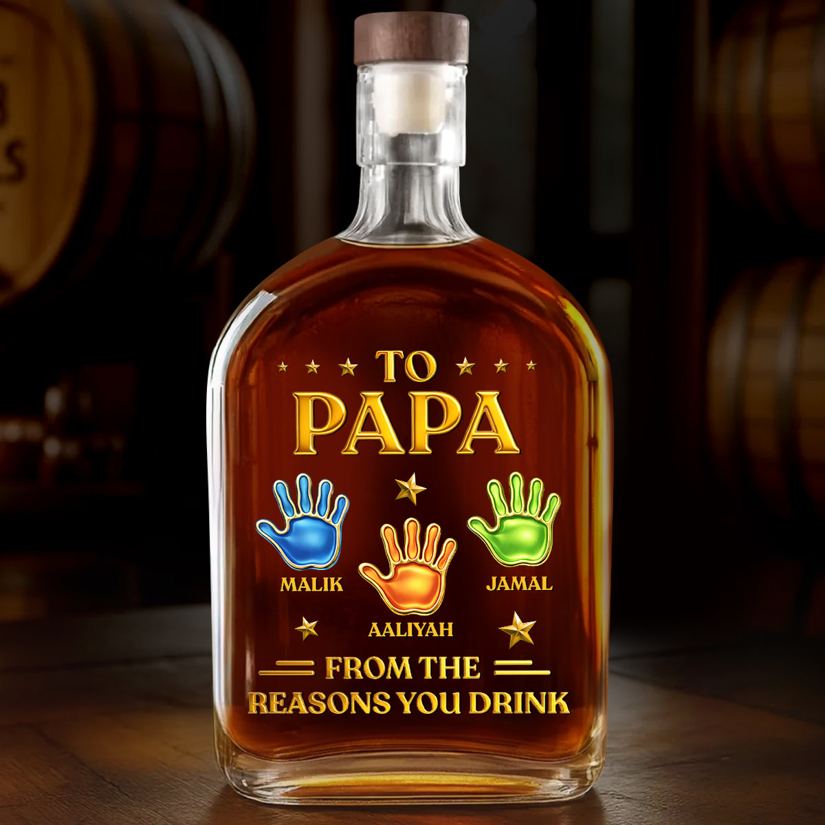To My First And Forever Hero  - Personalized Whiskey Bottle