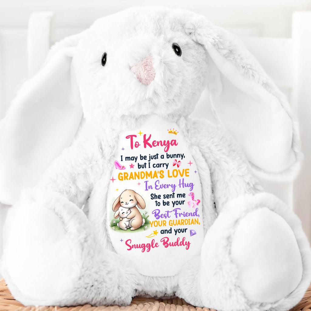 I Carry Love In Every Hug - Personalized Stuffed Bunny