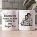Watching You Being A Dad Custom Photo Sketch Style - Personalized Ceramic Coffee Mug