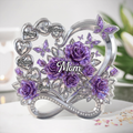 Heart Infinity With Roses - Personalized Custom Shaped Acrylic Plaque