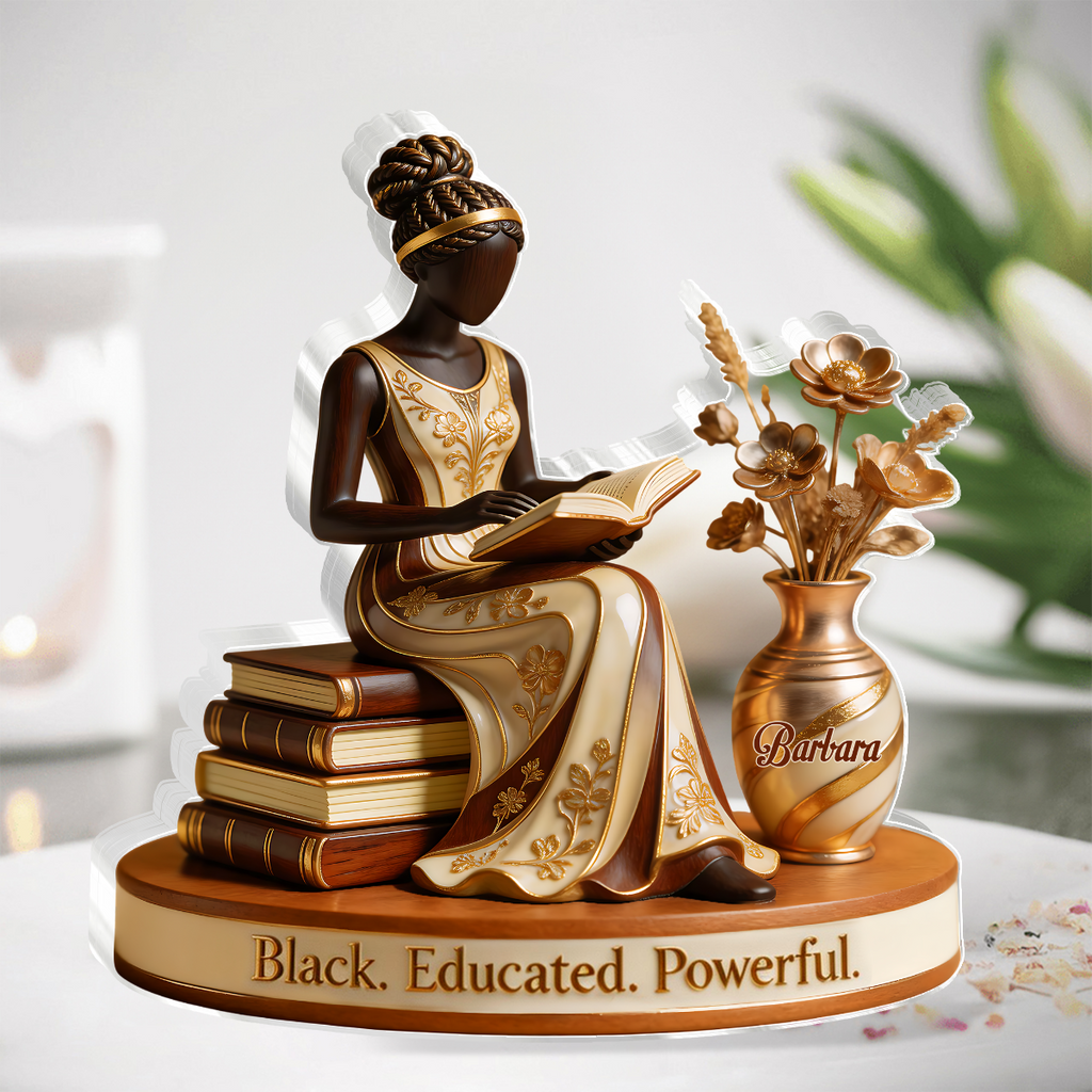 Black Educated Powerful - Personalized Custom Shaped Acrylic Plaque