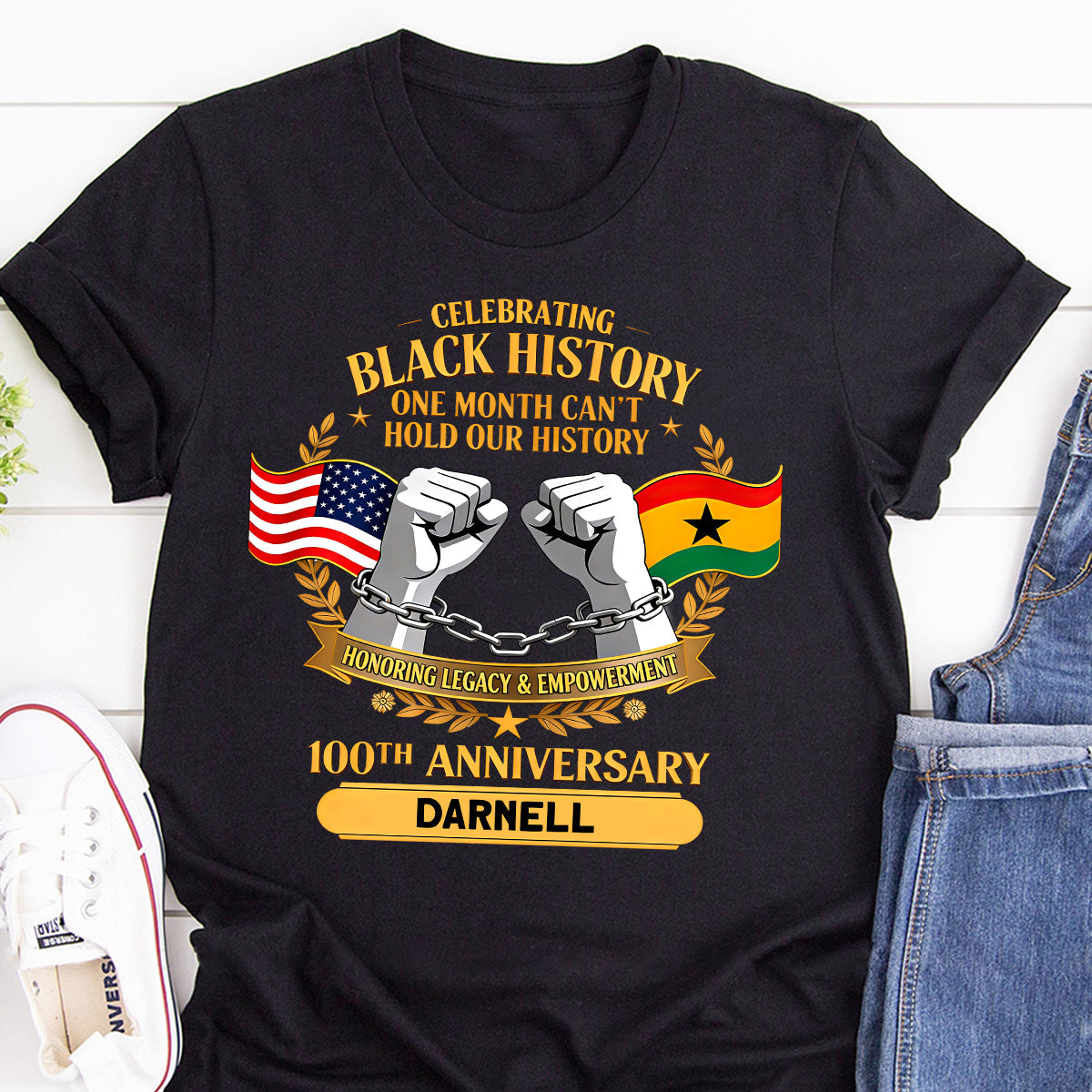 Black History Month - Personalized 2D Unisex T-shirt