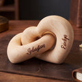 Can't Be Without Each Other - Personalized Interlocking Wooden Hearts