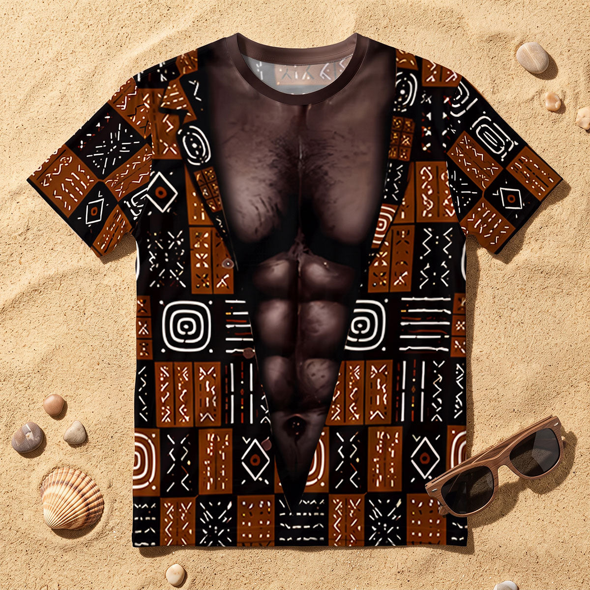 Funny Beach Day African Hero - Personalized All-Over-Print T-Shirt