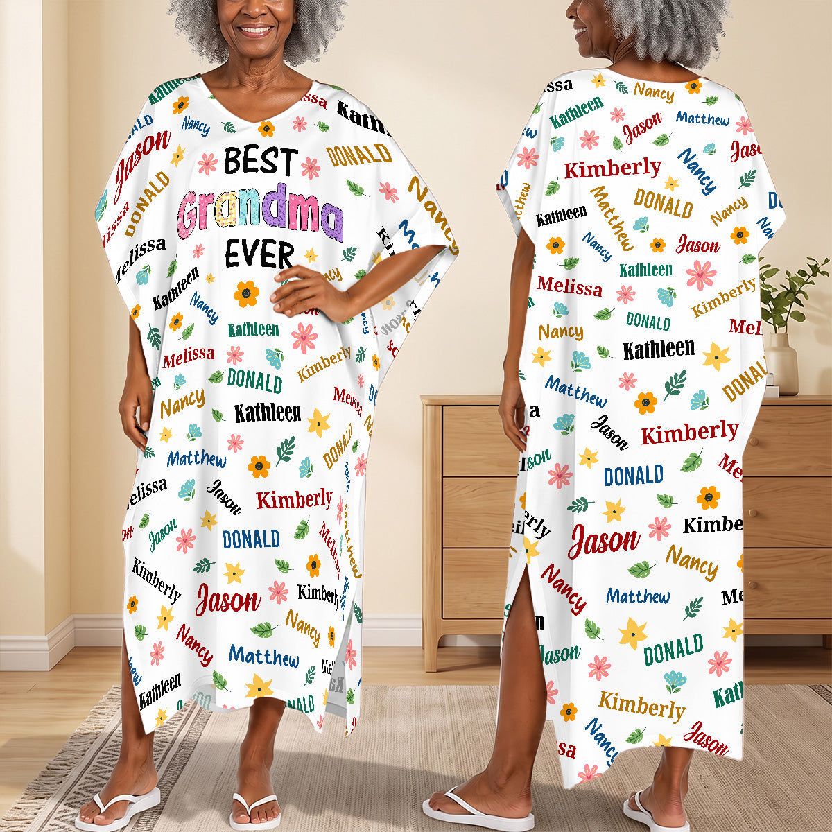 Best Nana Ever - Personalized Kaftan Dress