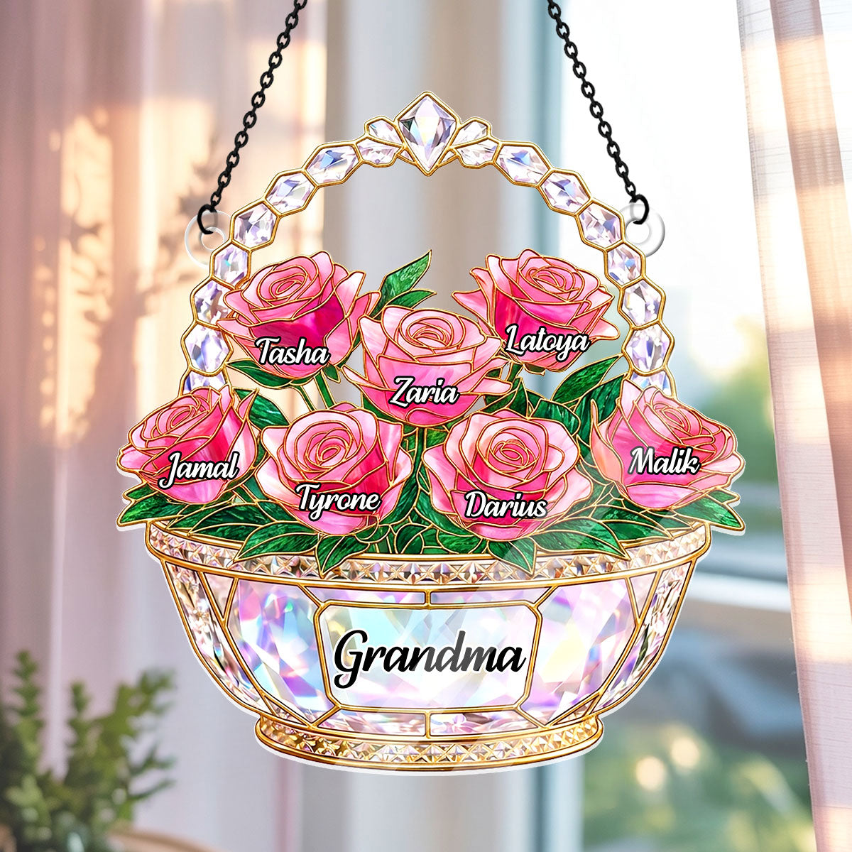 Mom Is My Home - Personalized Acrylic Suncatcher