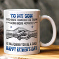 Watching You Being A Dad Ver 2 - Personalized Ceramic Coffee Mug