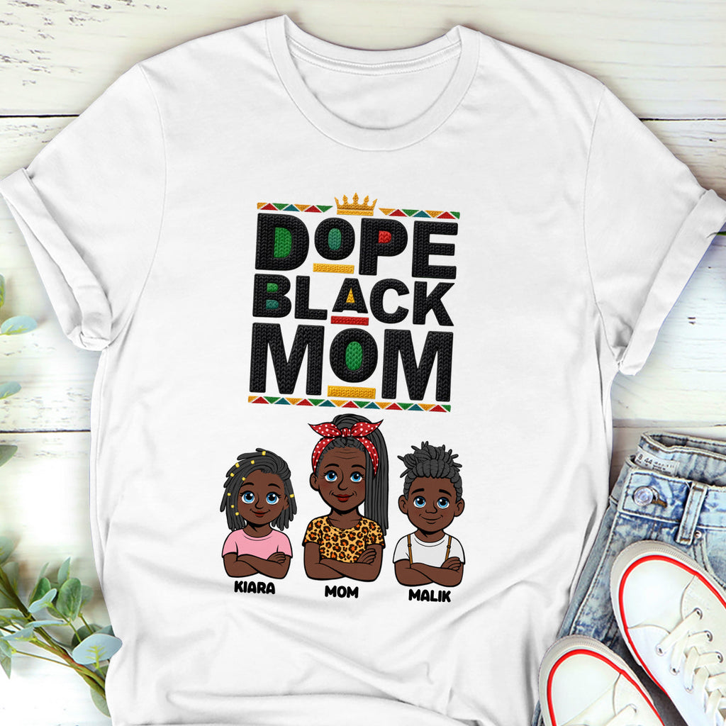 Dope Black Mom - Personalized 2D Unisex T-shirt