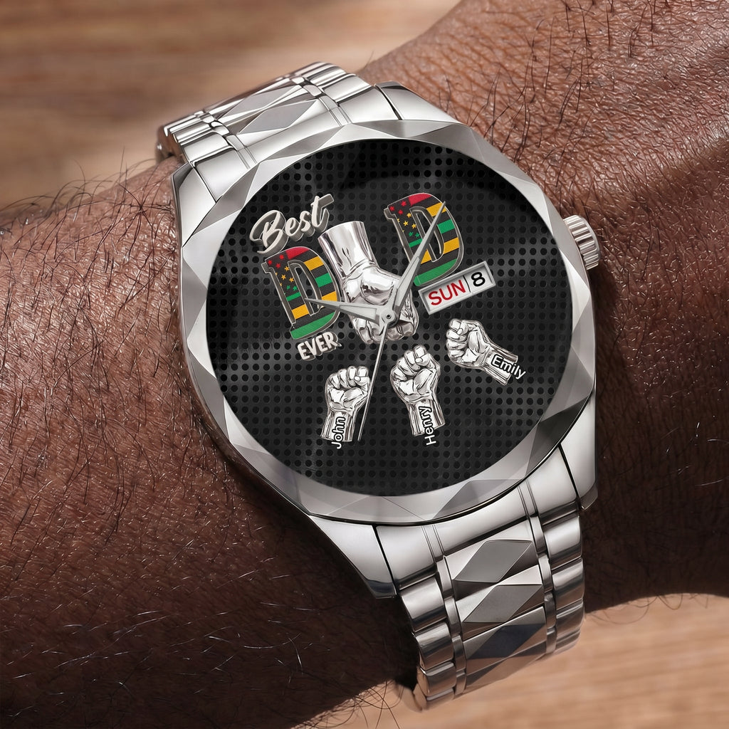 Best Dad Ever - Personalized Men's Wrist Watch
