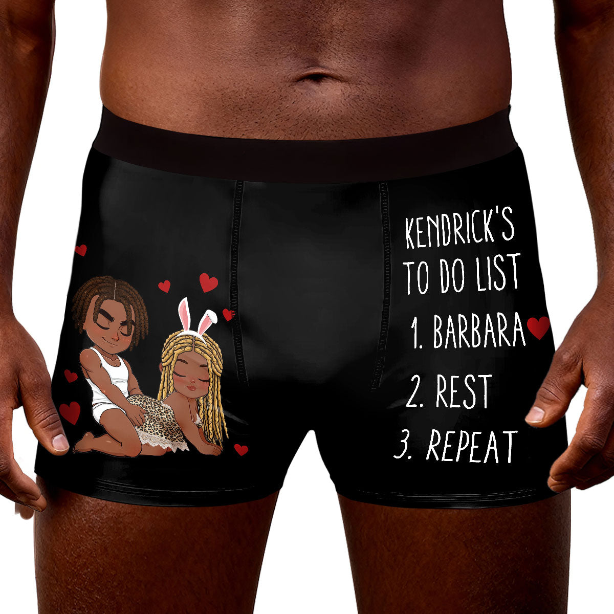 To Do List Naughty Couple - Personalized Men's Boxer Briefs