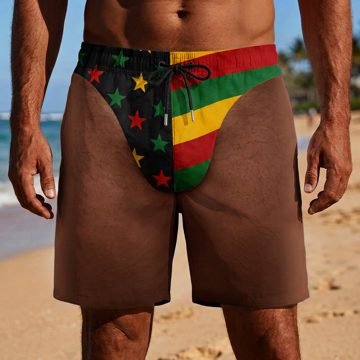 Freedom And Chill Summer Vacation And Travel Gifts For Men - Personalized Beach Shorts