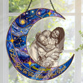 I Love You To The Moon And Back Custom Photo - Personalized Acrylic Suncatcher