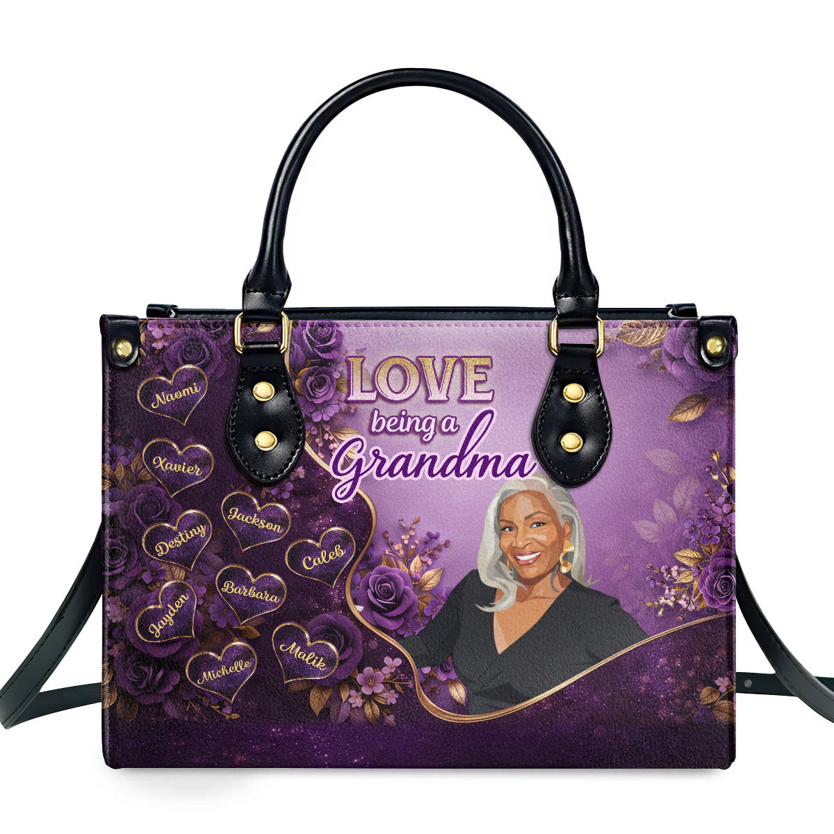 Love Being A Grandma - Personalized Leather Handbag