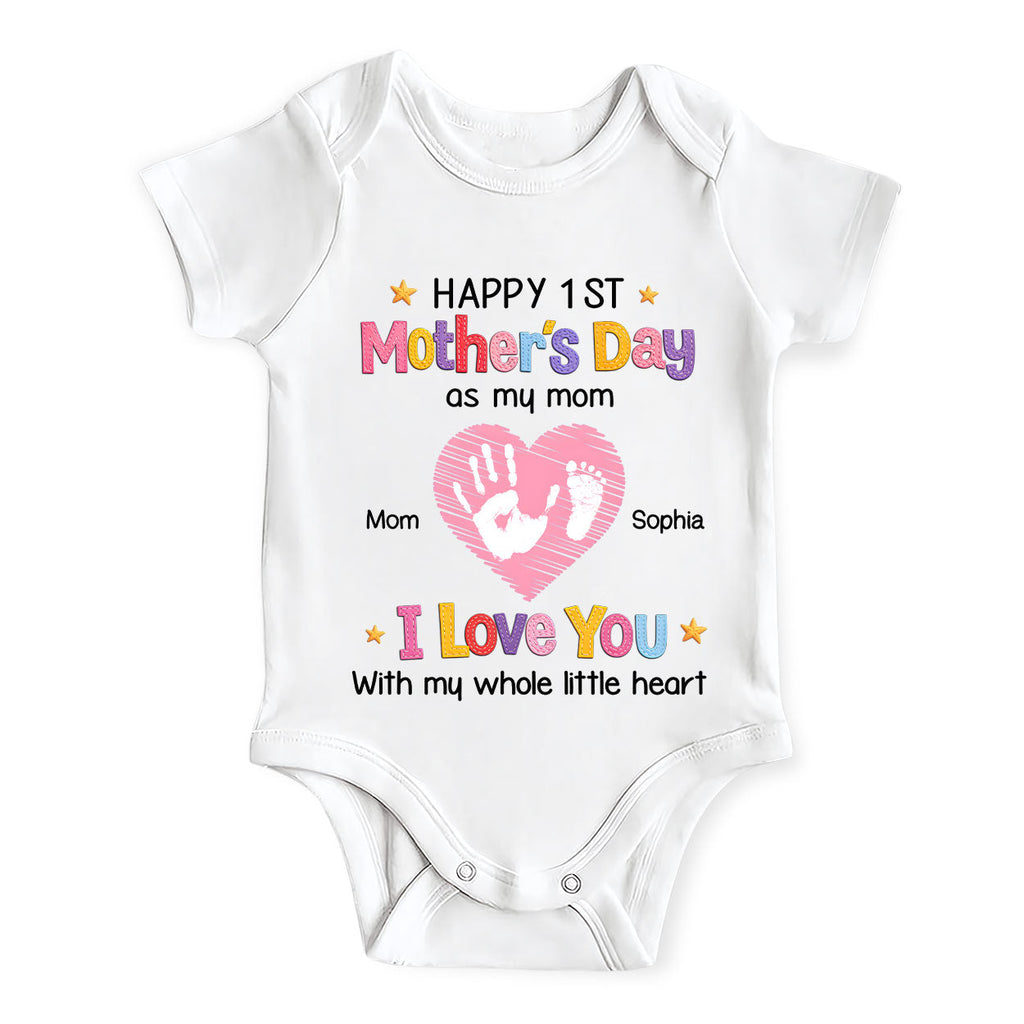 I Love You With My Whole Little Heart - Personalized Baby Onesie