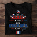 First Dad Now Grandpa Juneteenth Celebration - Personalized 2D Unisex T-shirt