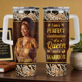 A Queen And A Warrior - Personalized Stainless Steel Tumbler