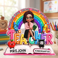 Teacher Teach Love Inspire - Personalized Custom Shaped Acrylic Plaque