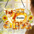 Mama Cow Gift For Mom Grandma  - Personalized Acrylic Suncatcher