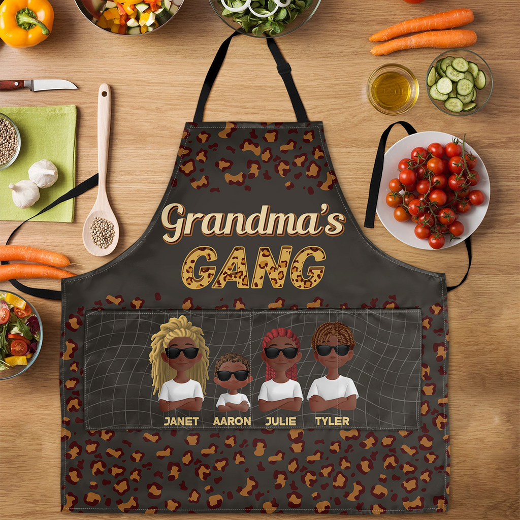 Grandma's Gang - Personalized Apron With Pocket