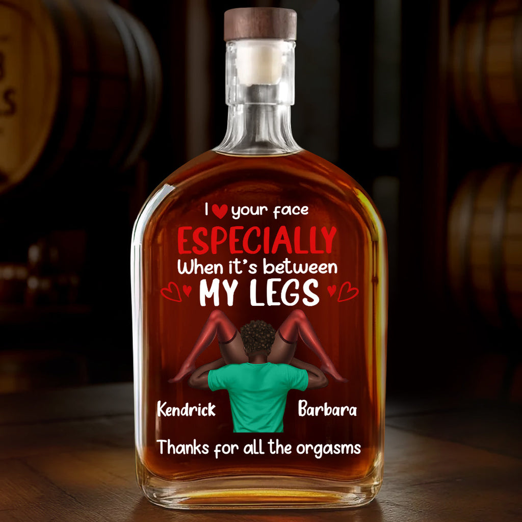 I Love Your Face - Personalized Whiskey Bottle