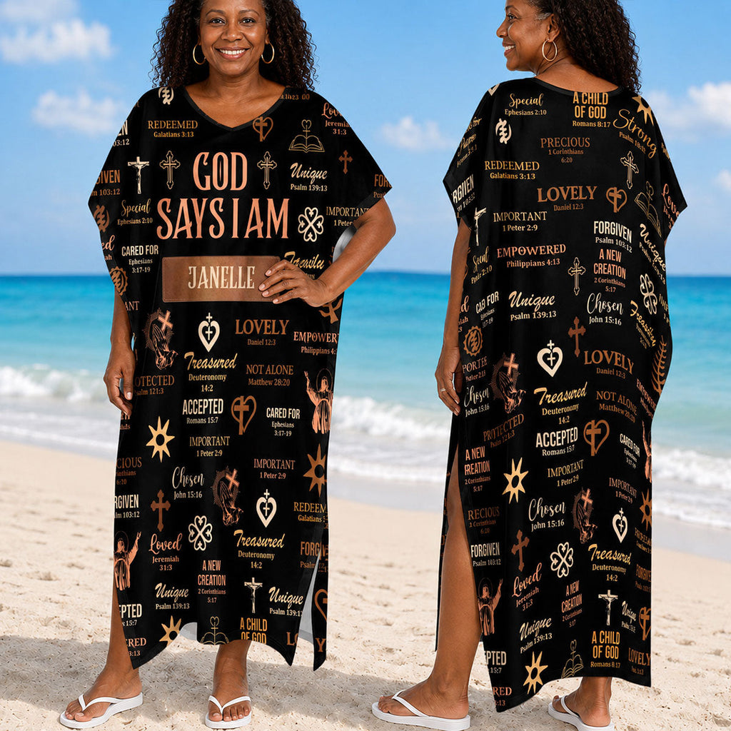 God Says I Am - Personalized Kaftan Dress