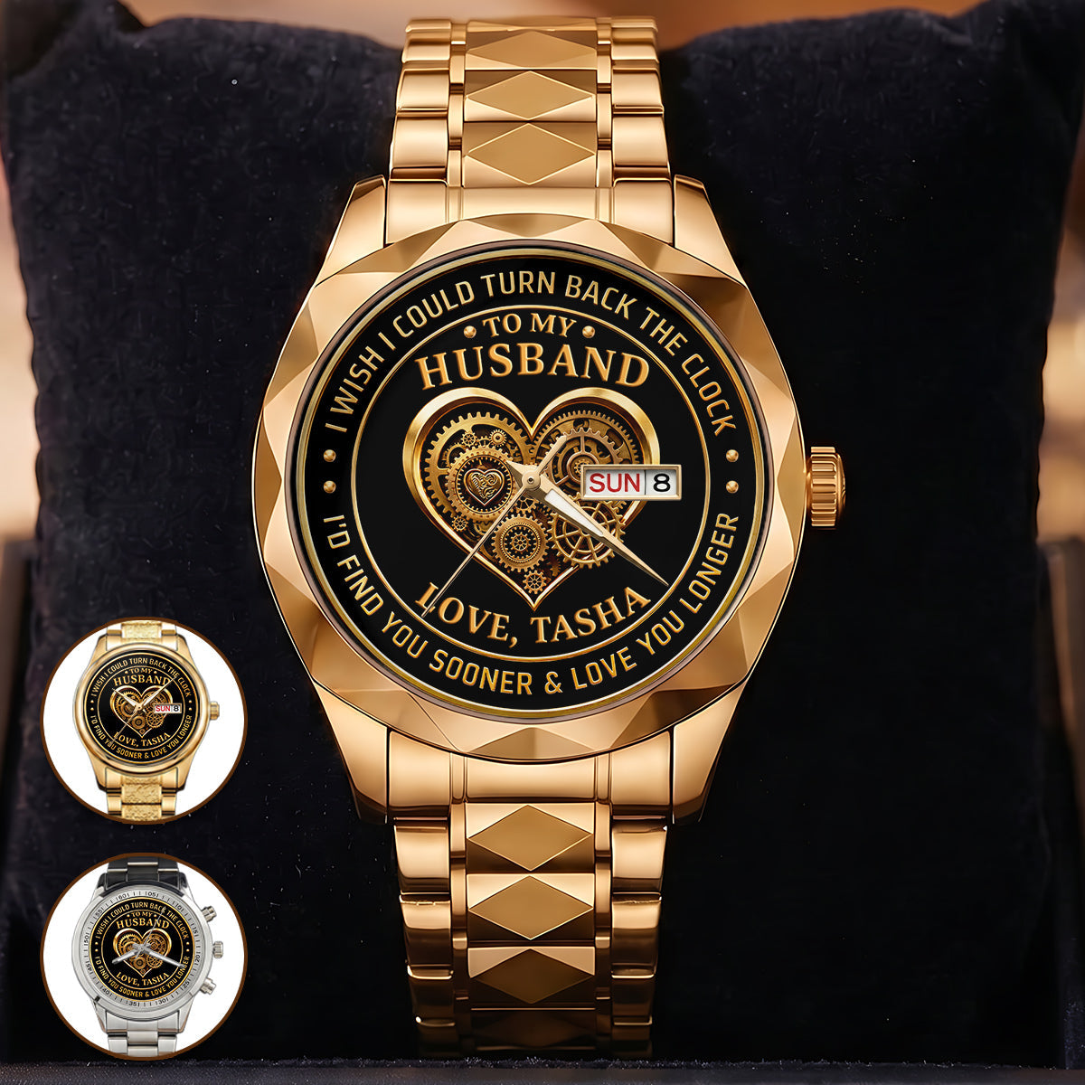 I Wish I Could Turn Back The Clock - Personalized Men's Wrist Watch