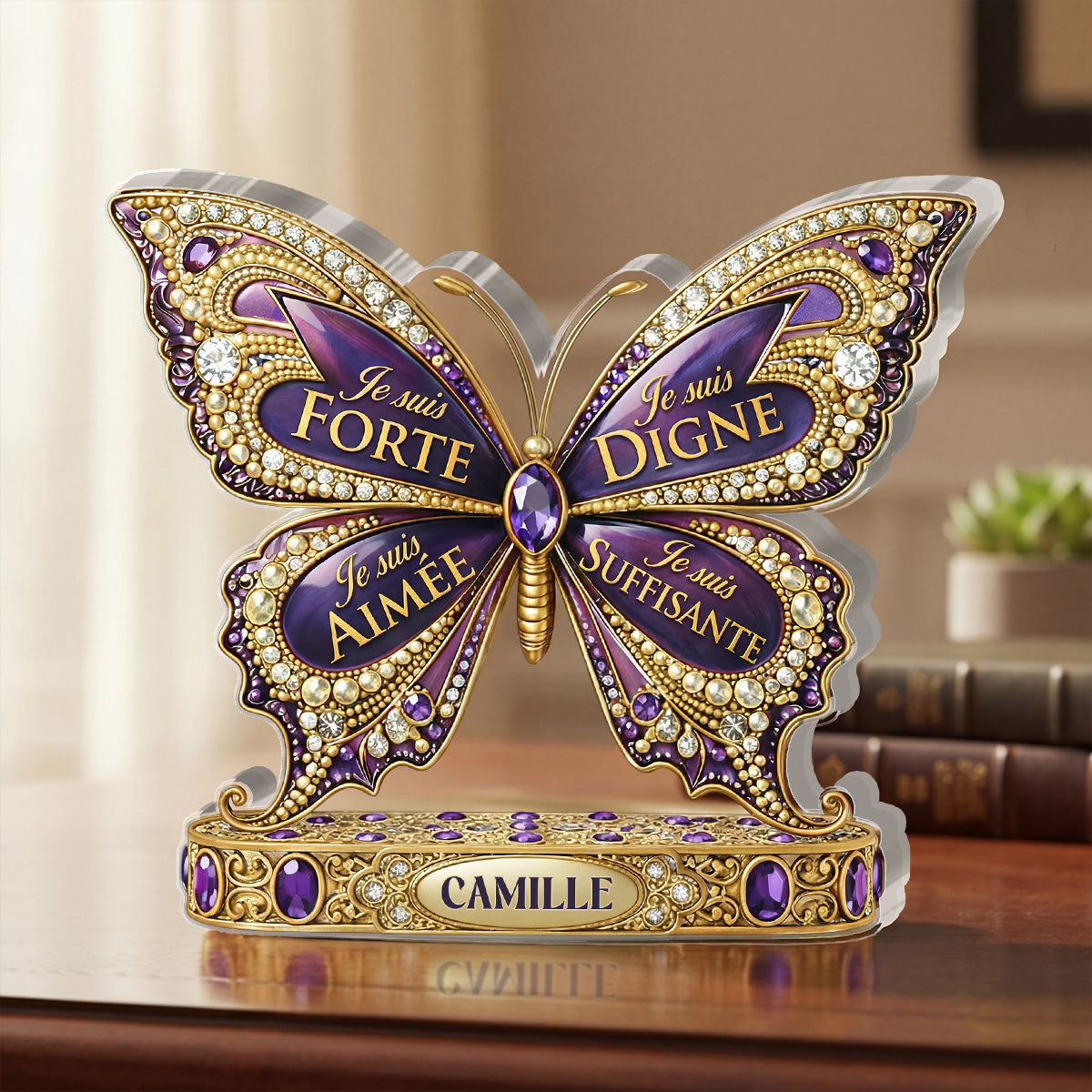 Je suis forte - Personalized Custom Shaped Acrylic Plaque