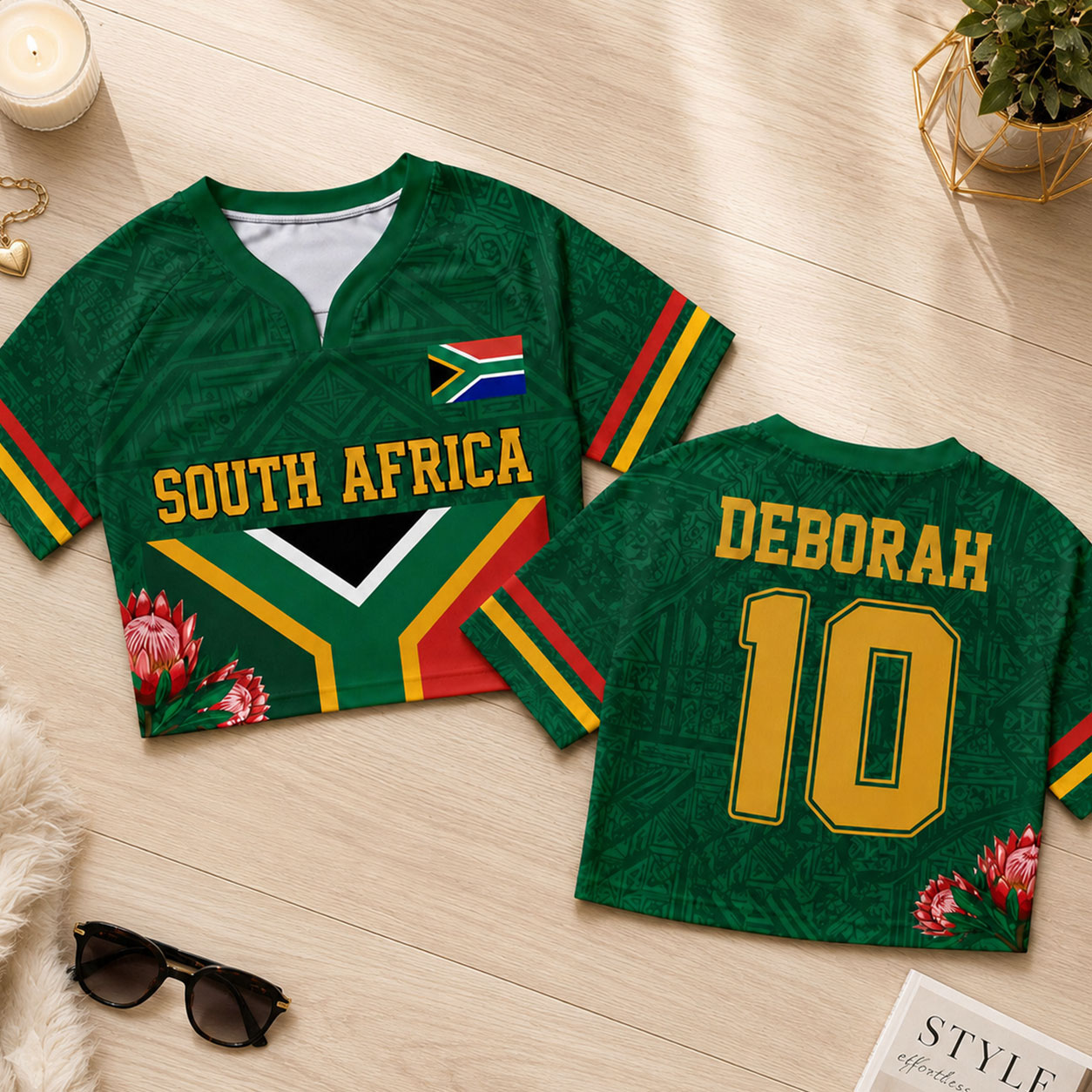 African Fierce Spirit Do It For The Team For Woman - Personalized Crop Top Jersey
