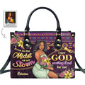 I See God Working It Out For Me - Personalized Leather Handbag