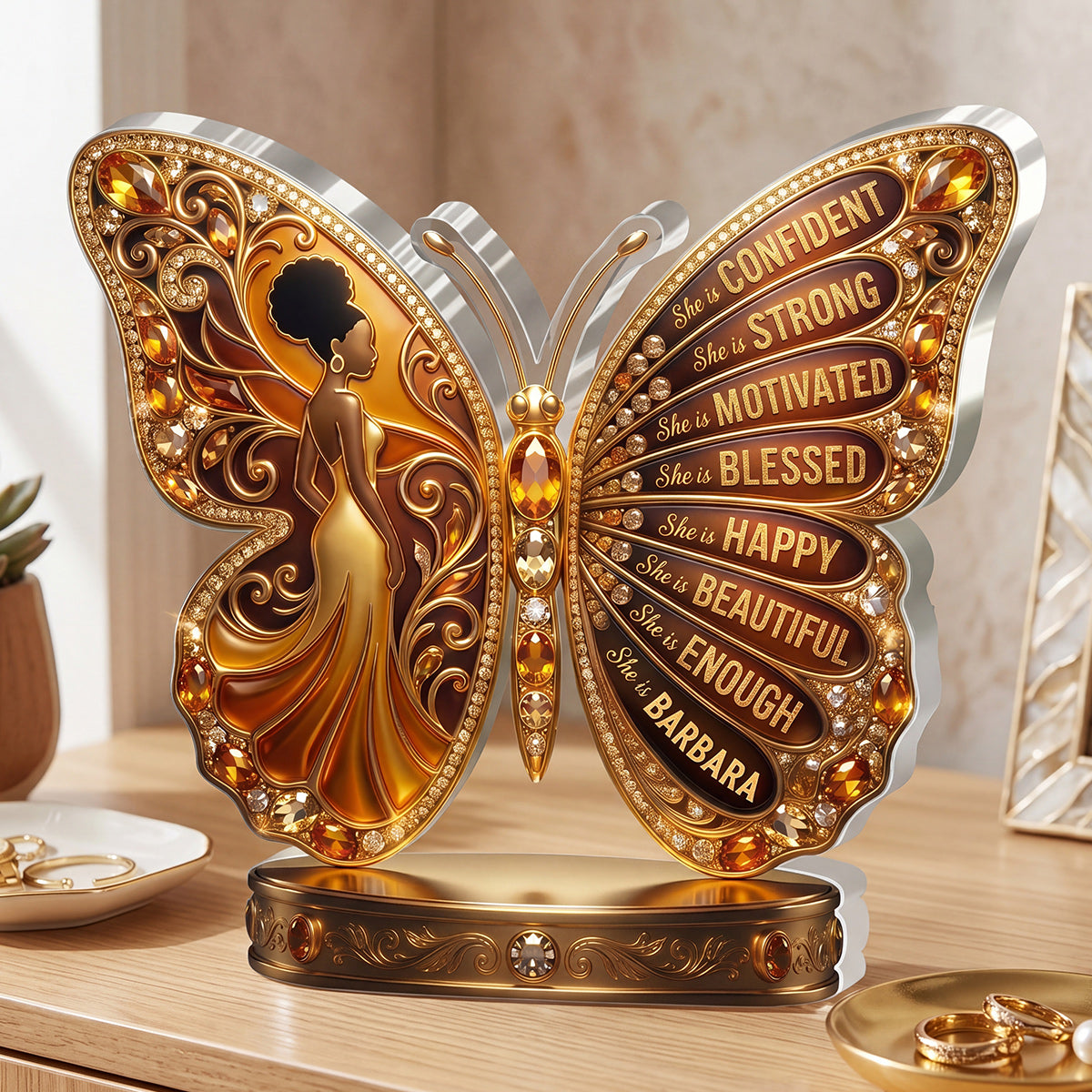 She Is Blessed - Personalized Custom Shaped Acrylic Plaque