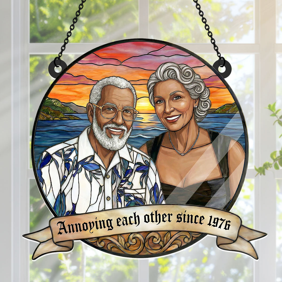Annoying Each Other Since 1976 - Personalized Acrylic Suncatcher