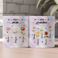 Grandma Birthmonth Flower - Personalized Ceramic Coffee Mug