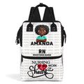 Nursing Is A Work Of Heart - Personalized Duckbilled Backpack